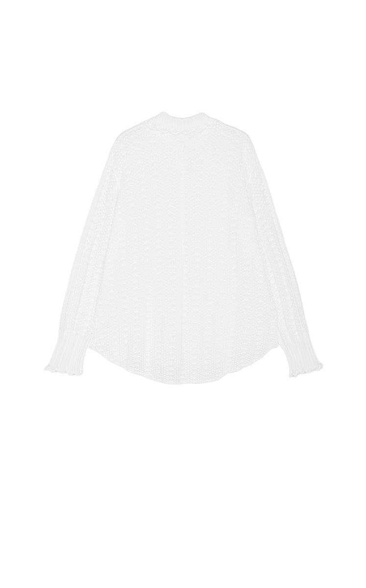 Sweater / JNBY H-Shaped Longline Cotton Cardigan Ecru-1