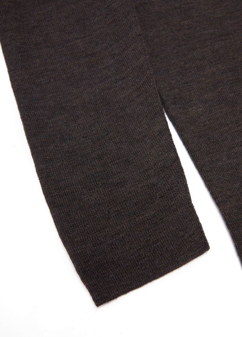 Sweater / JNBY Merino Wool Ribbed Turtleneck Dark Heather Brown-1