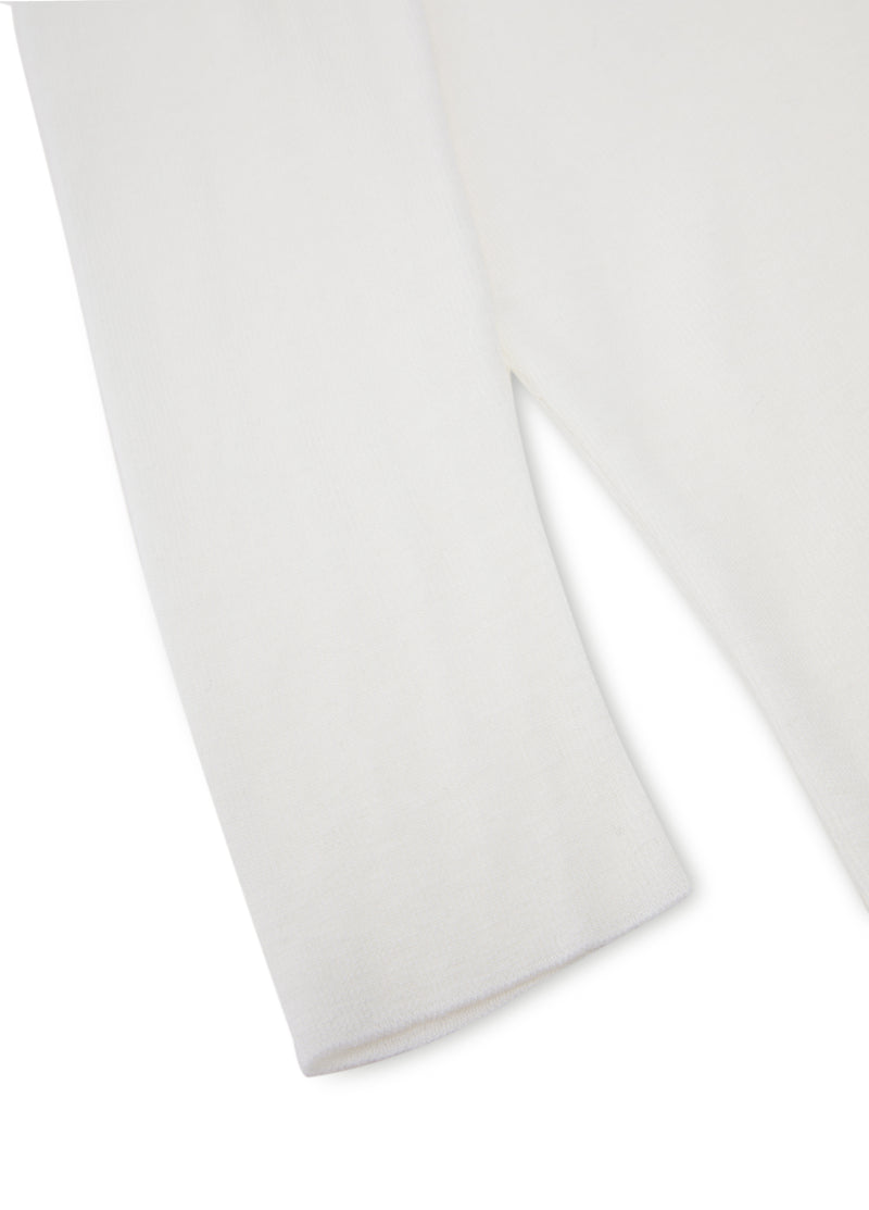 Sweater / JNBY Merino Wool Ribbed Turtleneck Natural White-2