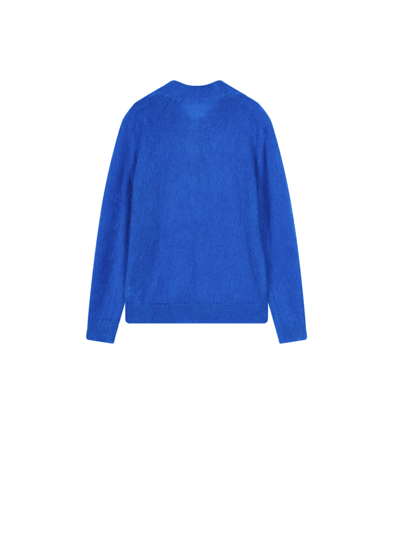 Sweater / JNBY Mohair Wool Blend Collared Pullover Royal Blue-1