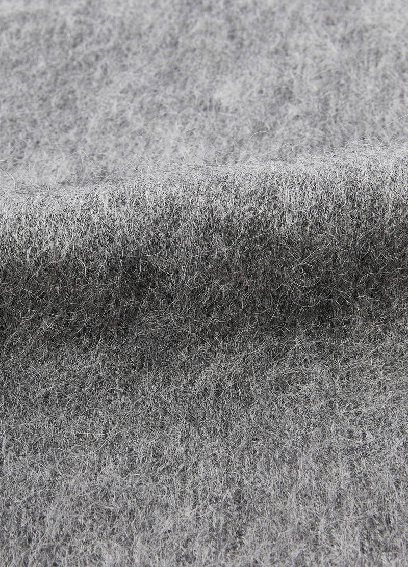 Sweater / JNBY Mohair Wool Blend Collared Pullover Medium Heather Gray-2