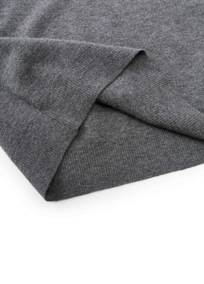 Sweater / JNBY Wool Jacquard V-Neck Pullover Dark Heather Gray-2