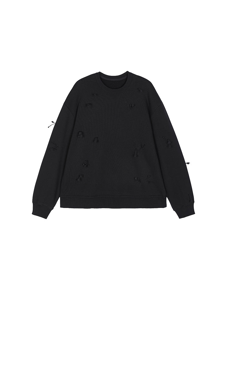 Sweatshirt / JNBY Relaxed 3D Floral Tassels Pullover
