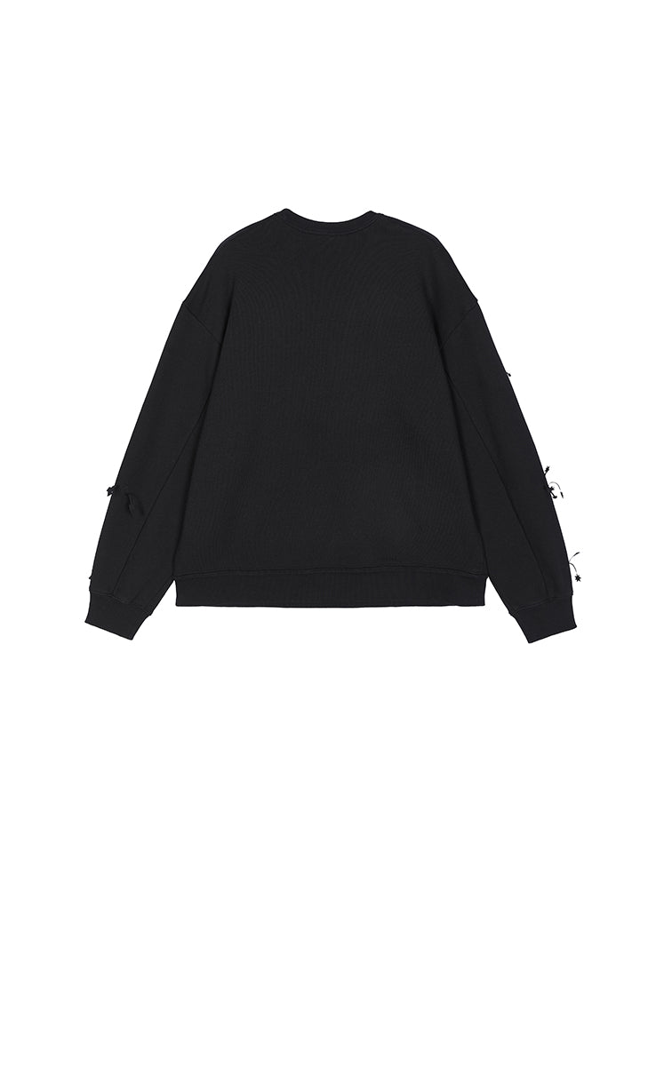 Sweatshirt / JNBY Relaxed 3D Floral Tassels Pullover