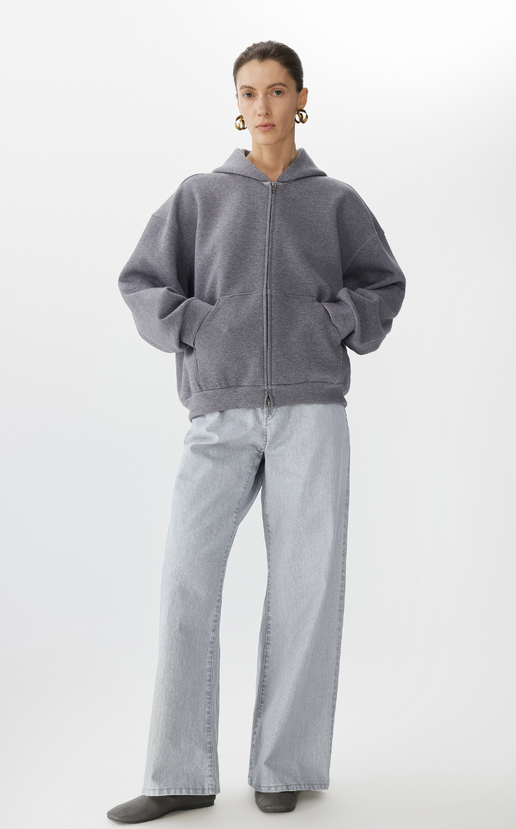 Sweatshirt / JNBY Oversized Cotton Hoodie Grey