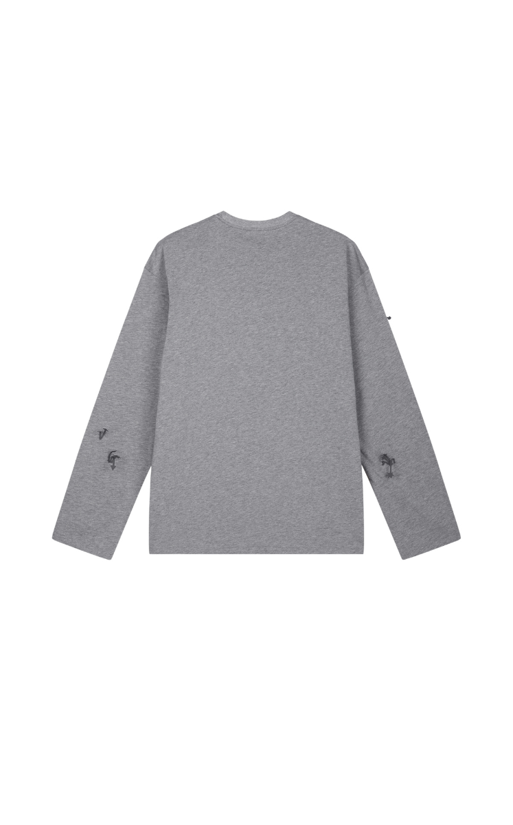 T-Shirt / JNBY 3D Floral Fringe Cotton Long Sleeve Tee
