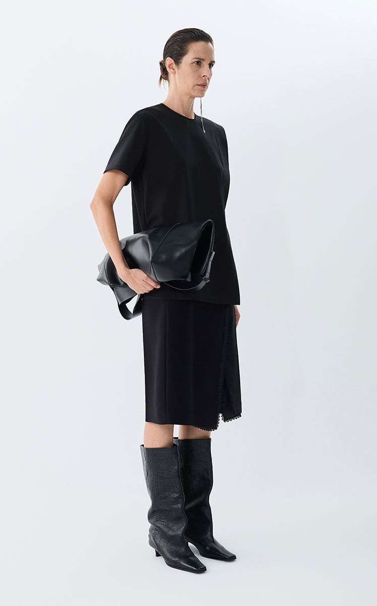 T-Shirt / JNBY Asymmetric Wool Blouse