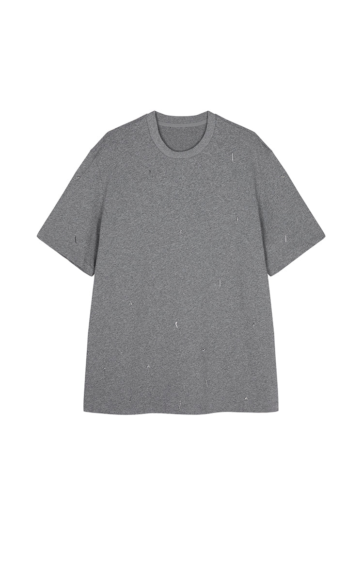 T-Shirt / JNBY Beaded Cotton Oversized Short Sleeve T-Shirt