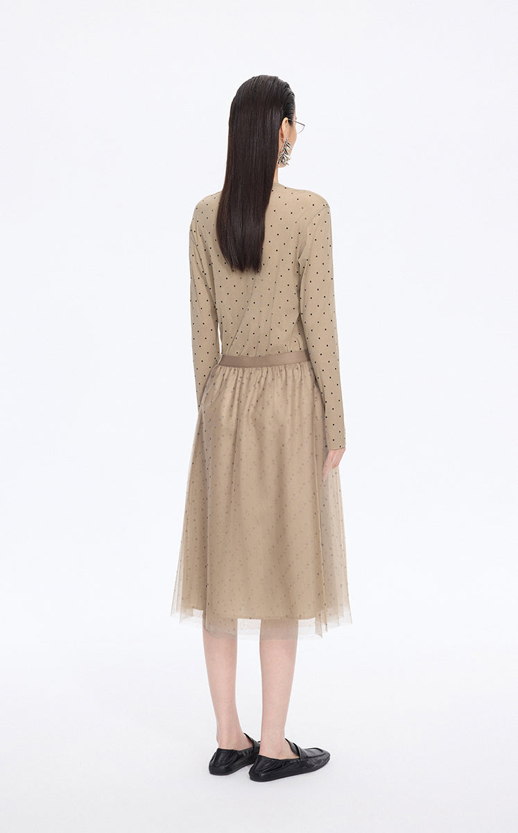 T-Shirt / JNBY Cotton Long Sleeve Relaxed T-Shirt