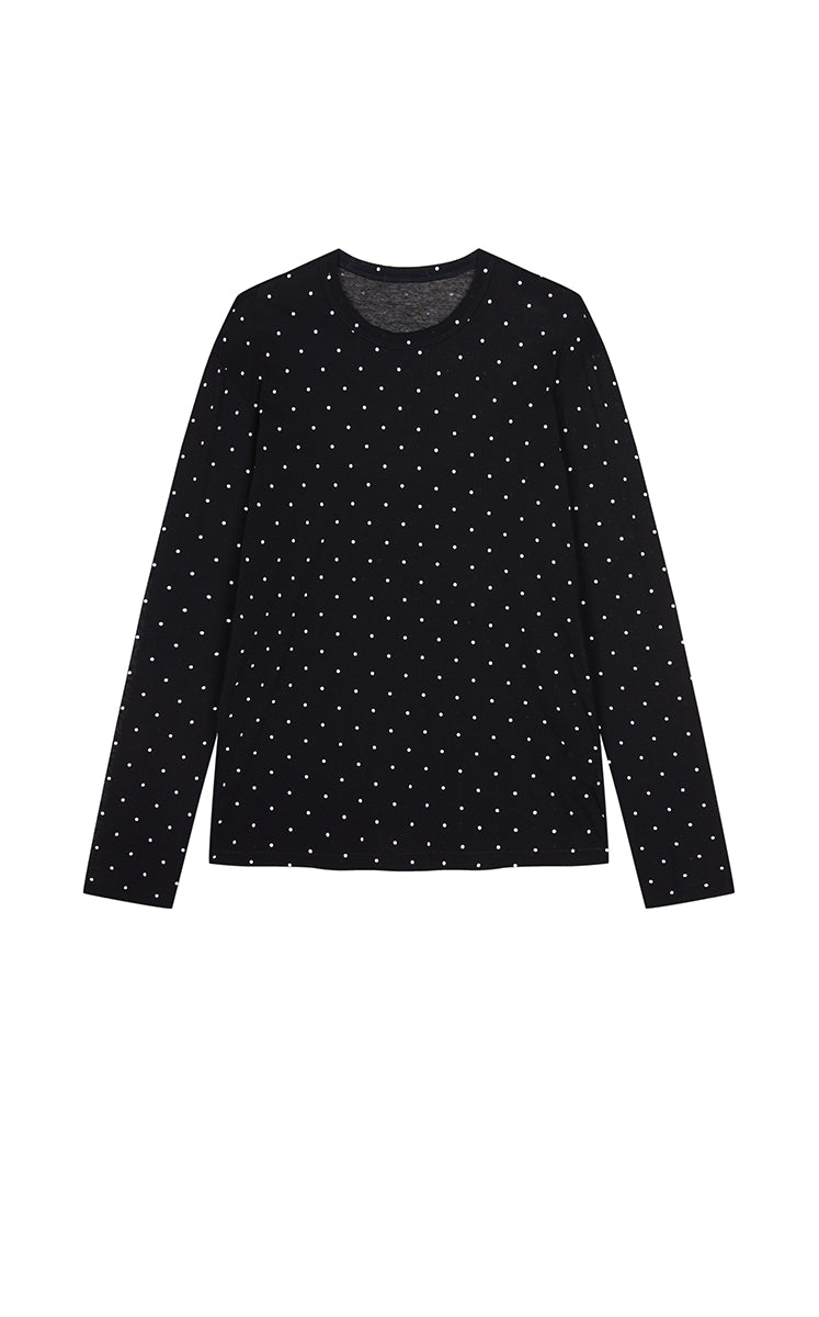 T-Shirt / JNBY Cotton Long Sleeve Relaxed T-Shirt