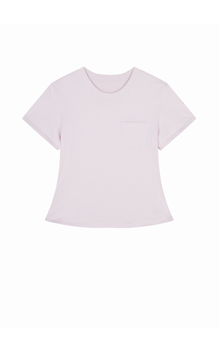 T-Shirt / JNBY Cropped Twist Hem Cotton T-Shirt