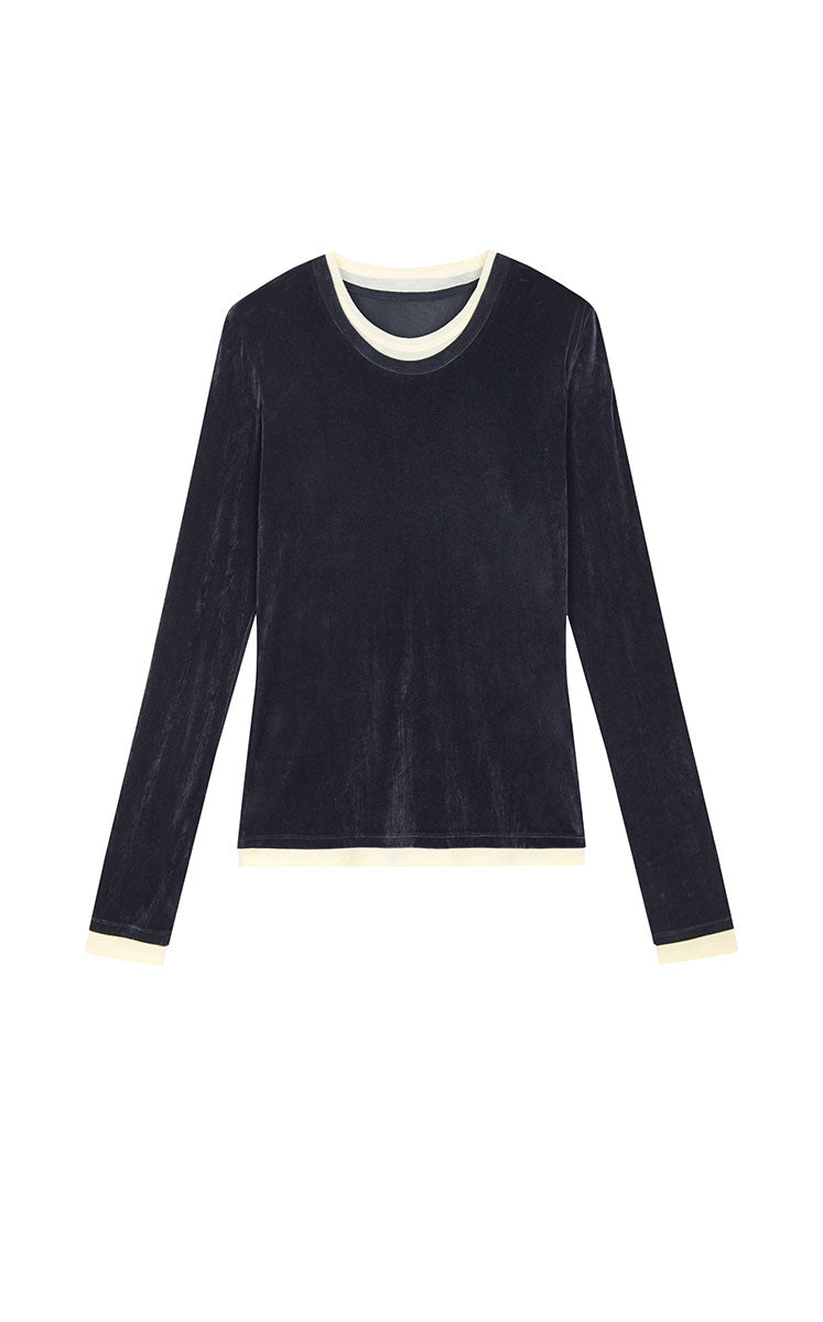 T-Shirt / JNBY Flocked Mesh Layered Tee