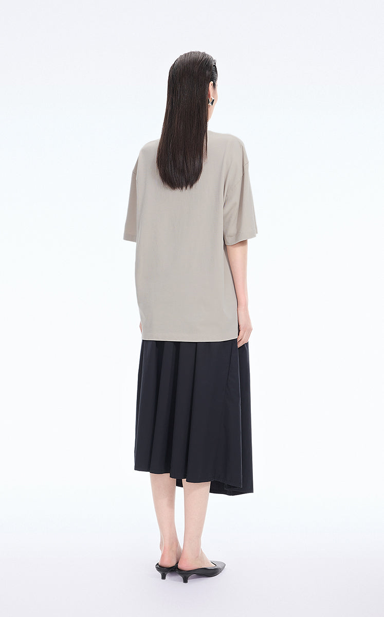 T-Shirt / JNBY Loose Pony Graphic Cotton Tee