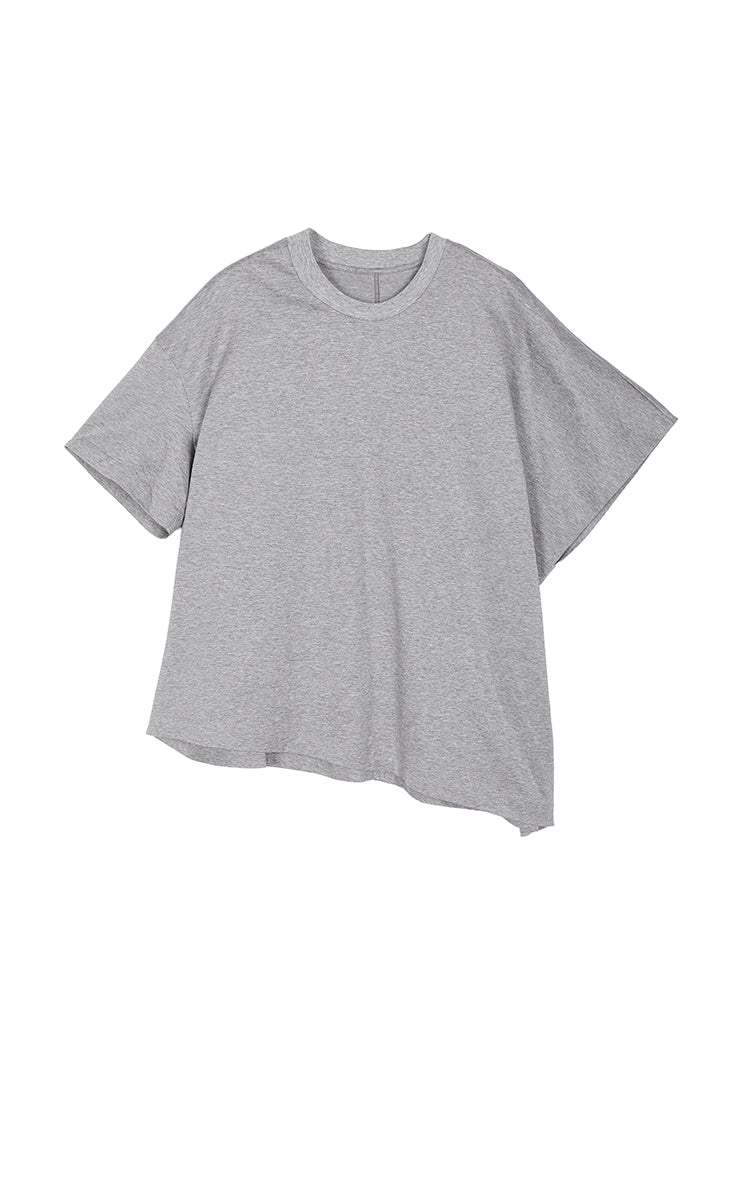 T-Shirt / JNBY Mercerized Cotton Blend Asymmetric T-Shirt