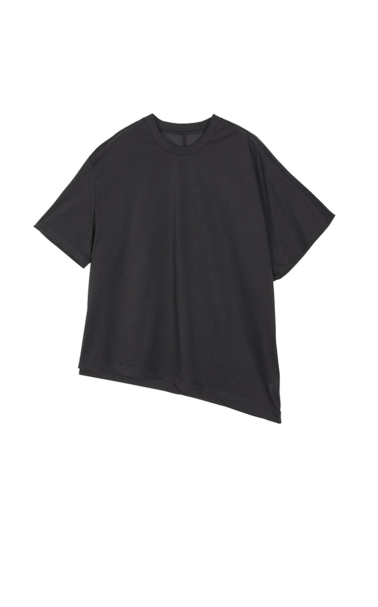 T-Shirt / JNBY Mercerized Cotton Blend Asymmetric T-Shirt