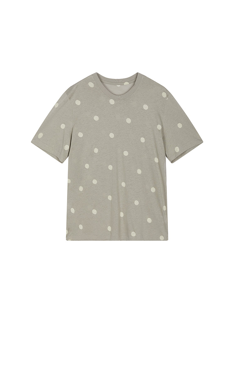 T-Shirt / JNBY Polka Dot Cotton Relaxed T-Shirt