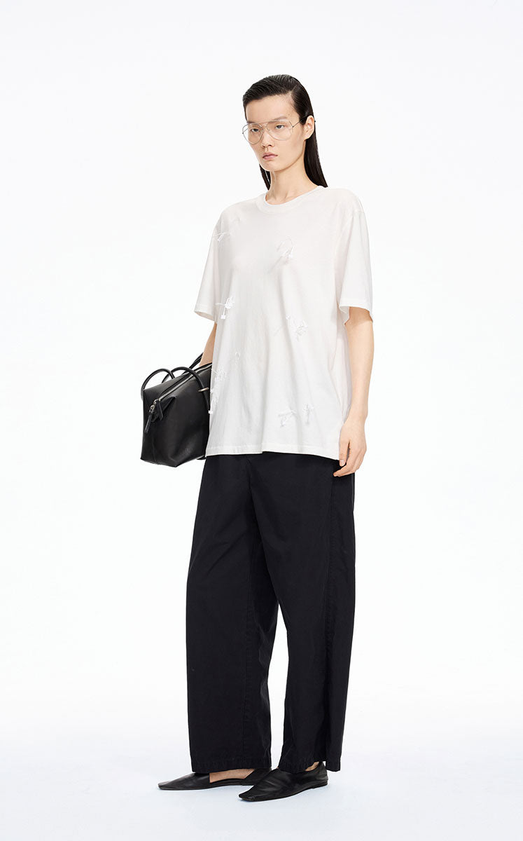 T-Shirt / JNBY Sculptural Fringe Floral Tee