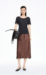 T-Shirt / JNBY Cashmere Blend Waffle Knit T-Shirt