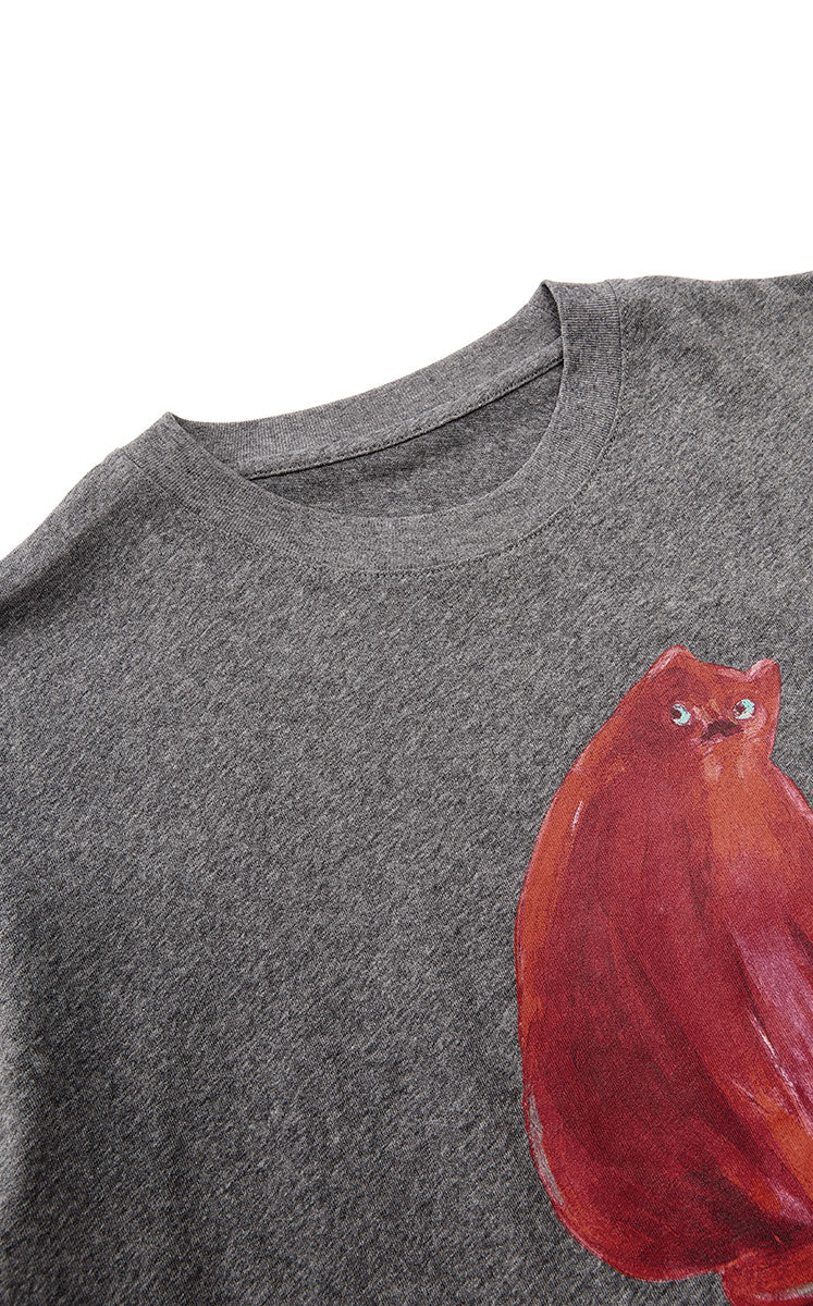 T-Shirt / JNBY Cotton Acrylic Cat Print Oversized Tee