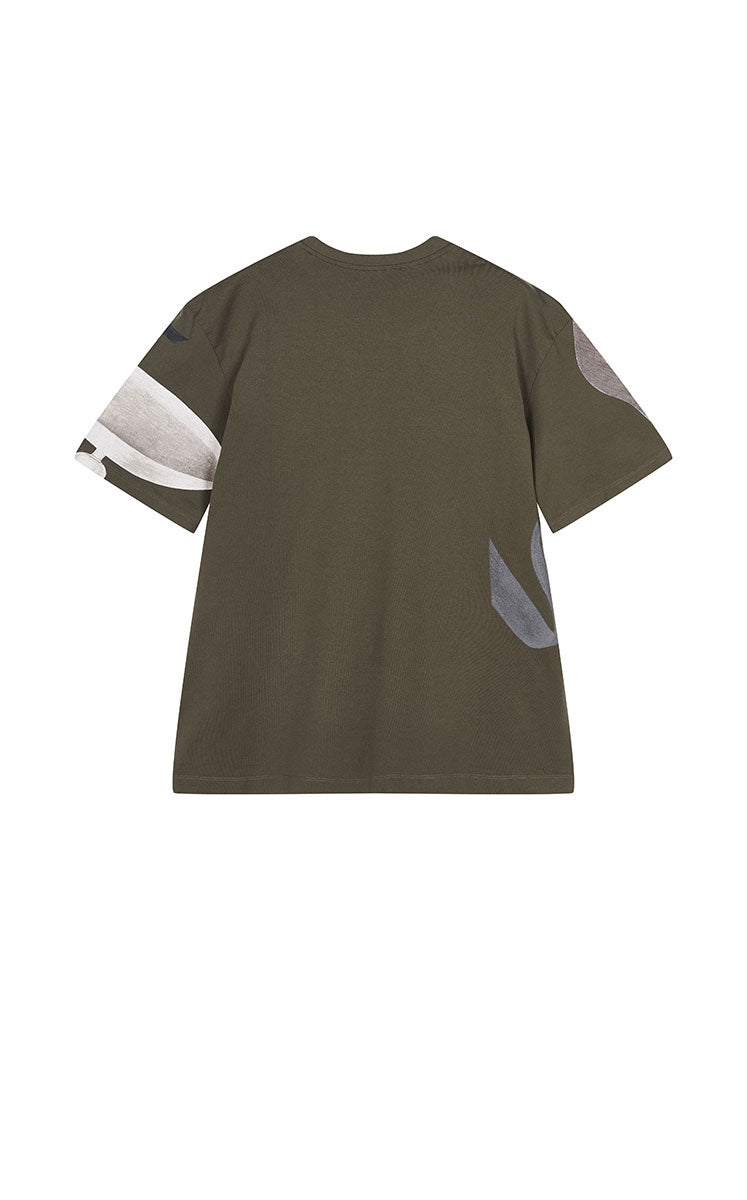 T-Shirt / JNBY Cotton Relaxed Fit Abstract Print Tee