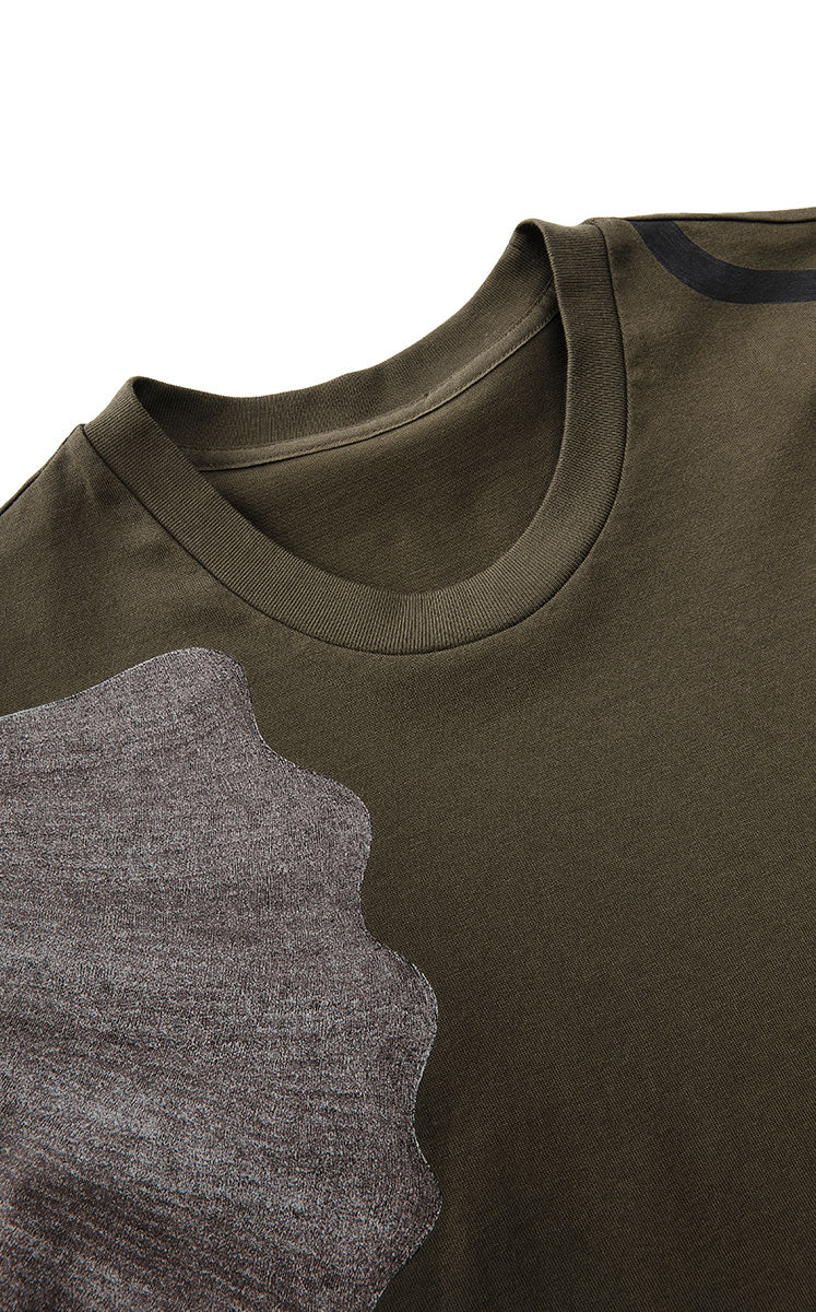 T-Shirt / JNBY Cotton Relaxed Fit Abstract Print Tee