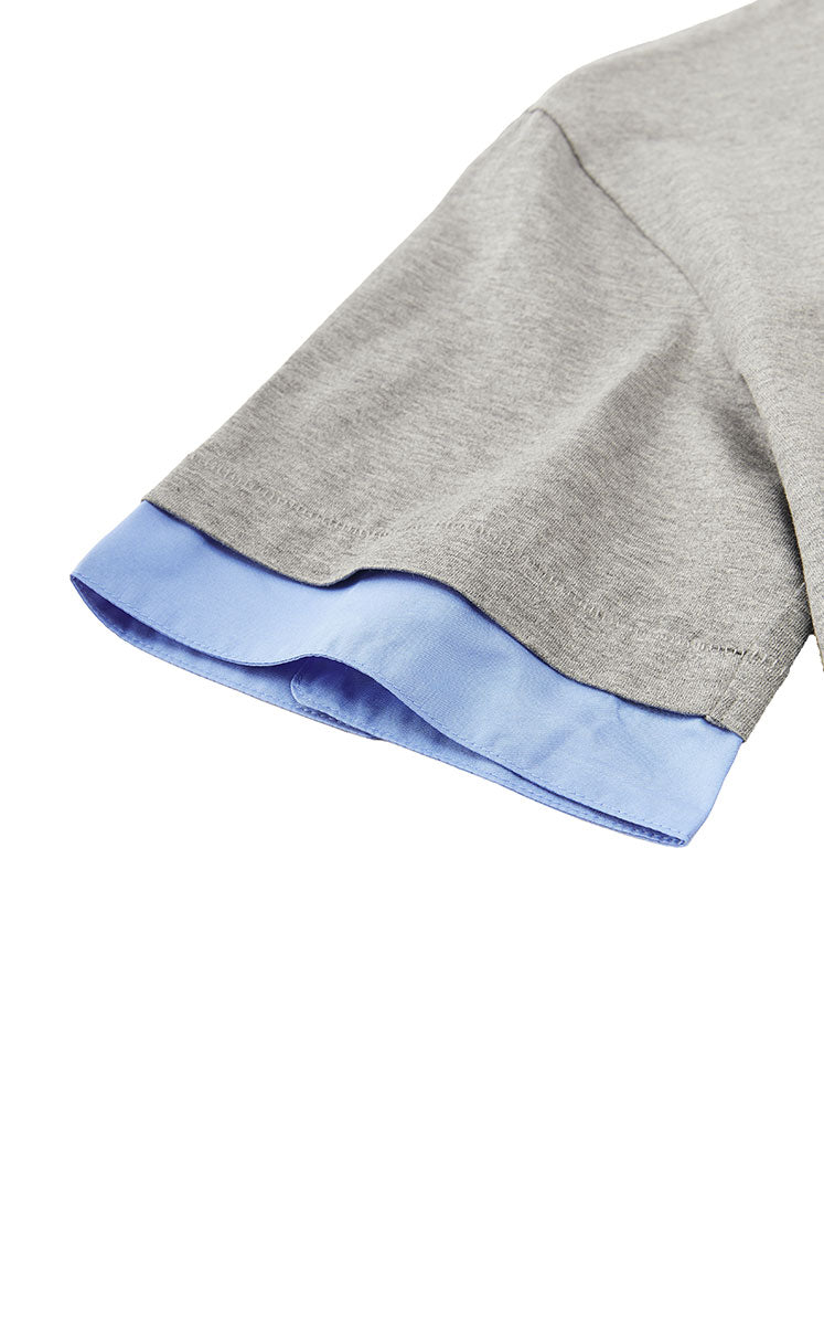 T-Shirt / JNBY Cotton Silk Panel Relaxed Tee