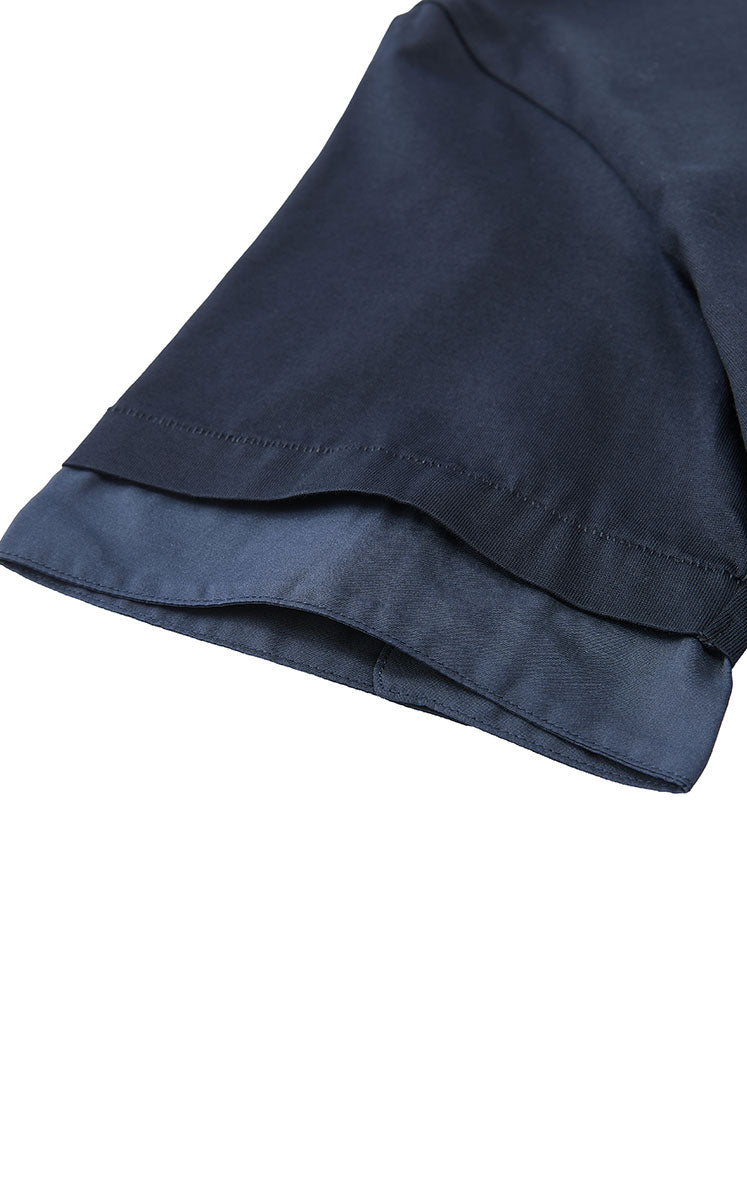 T-Shirt / JNBY Cotton Silk Panel Relaxed Tee