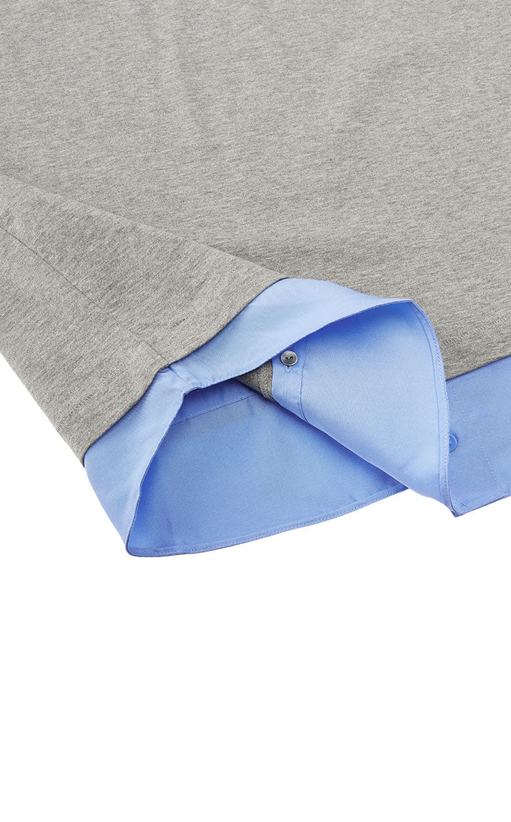 T-Shirt / JNBY Cotton Silk Panel Relaxed Tee