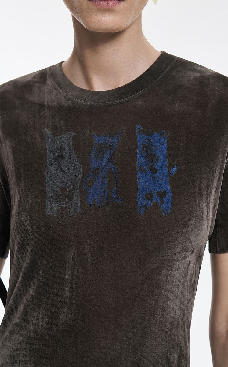 T-Shirt / JNBY Flocked Mesh Graphic Tee