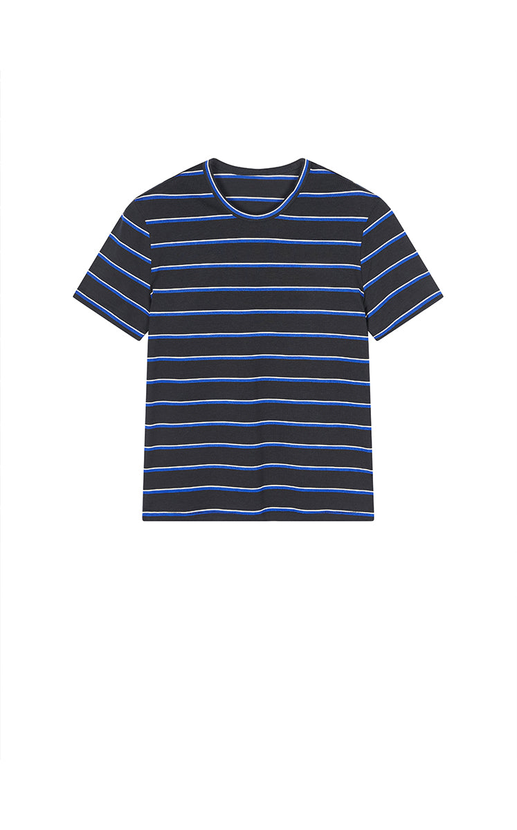 T-Shirt / JNBY Silk Cotton Blend Striped Tee