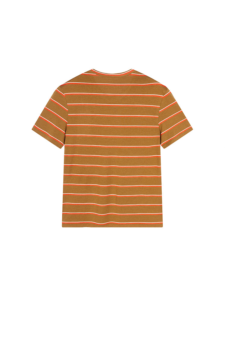 T-Shirt / JNBY Silk Cotton Blend Striped Tee