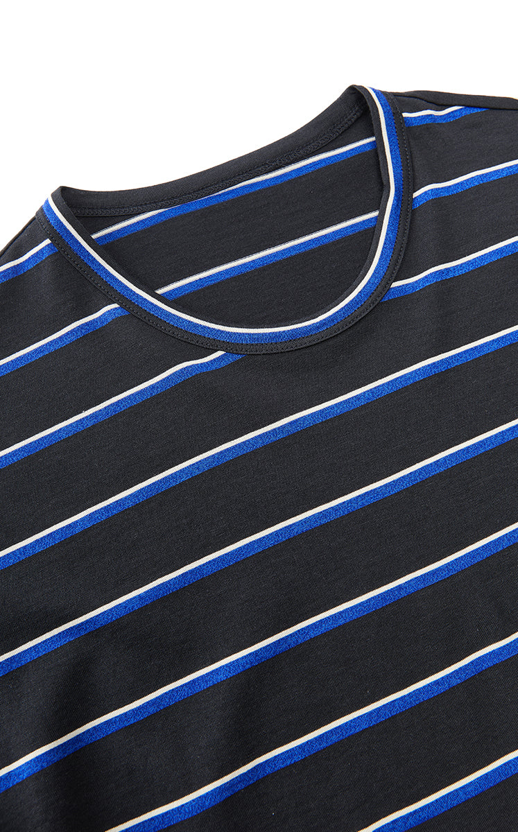T-Shirt / JNBY Silk Cotton Blend Striped Tee