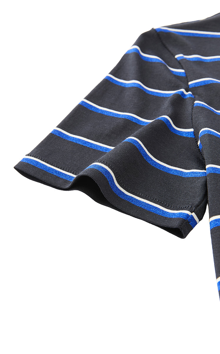 T-Shirt / JNBY Silk Cotton Blend Striped Tee