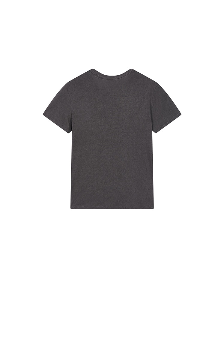 T-Shirt / JNBY Cotton Cashmere Cropped T-Shirt Charcoal-1