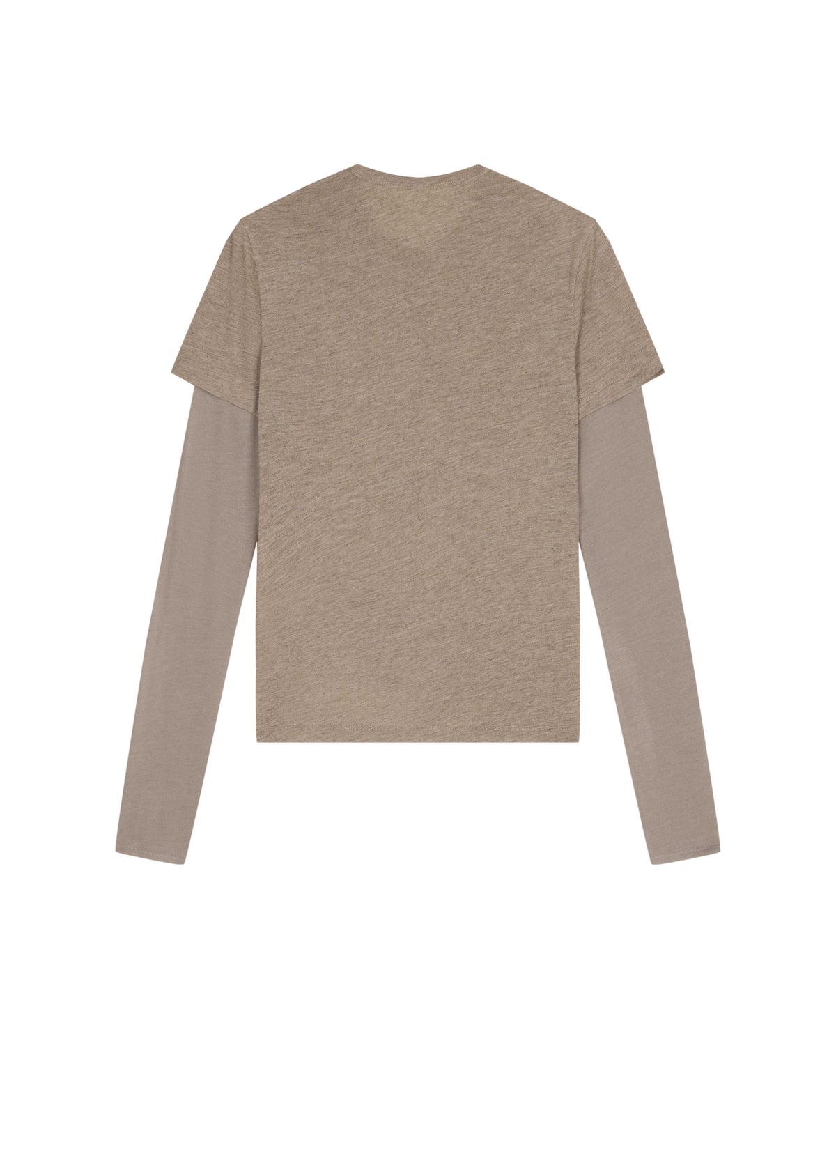 T-Shirt / JNBY Merino Wool Blend Crew Neck Top Khaki-1