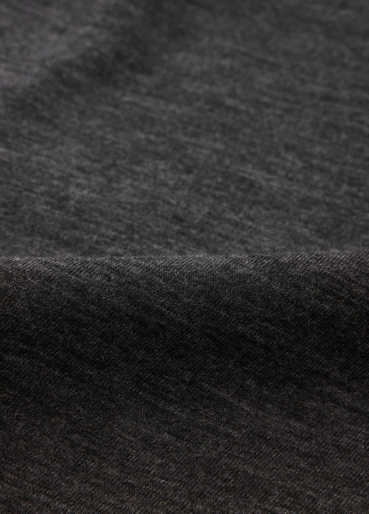 T-Shirt / JNBY Merino Wool Blend Crew Neck Top Dark Heather Grey-2