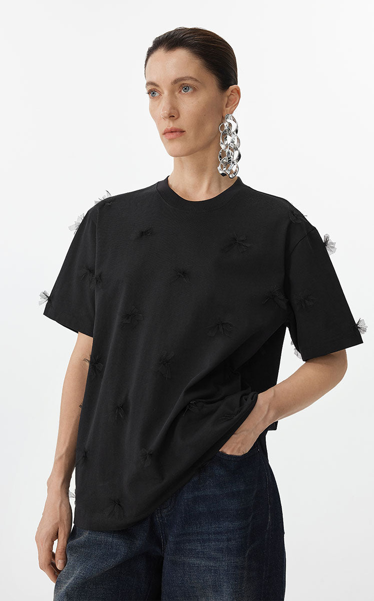 T-shirt / JNBY Floral Relaxed Cotton T-Shirt