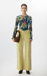 T-shirt / JNBY Hand-Painted Acrylic Daffodil T-shirt