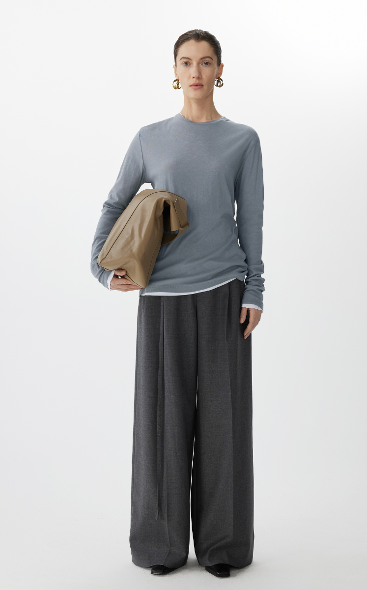 T-shirt /JNBY Layered Long Sleeve T-Shirt Blue
