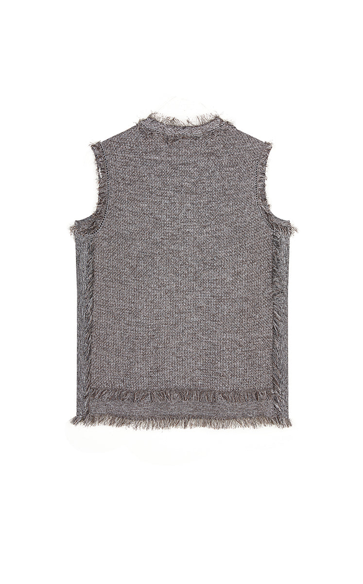Tank Top / JNBY Fringe Trim Cotton Knit Vest