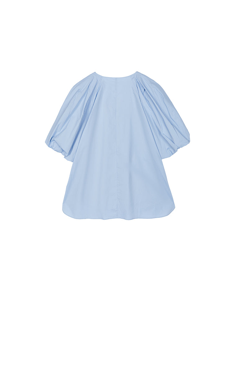 Top / JNBY Stretch Cotton Poplin V-Neck Shirt