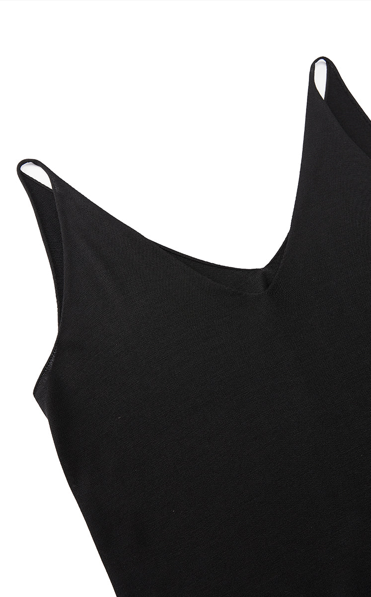 Top / JNBY Silk Knit V-Neck Camisole Black-2