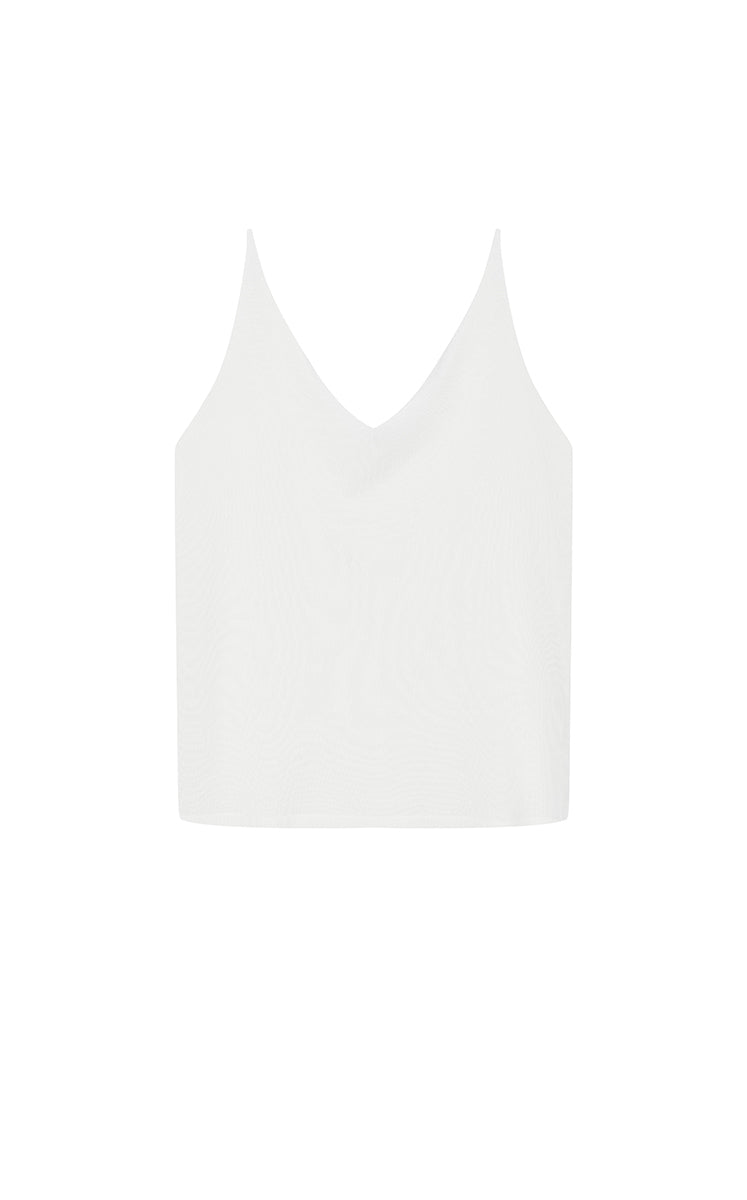 Top / JNBY Silk Knit V-Neck Camisole Off White-1
