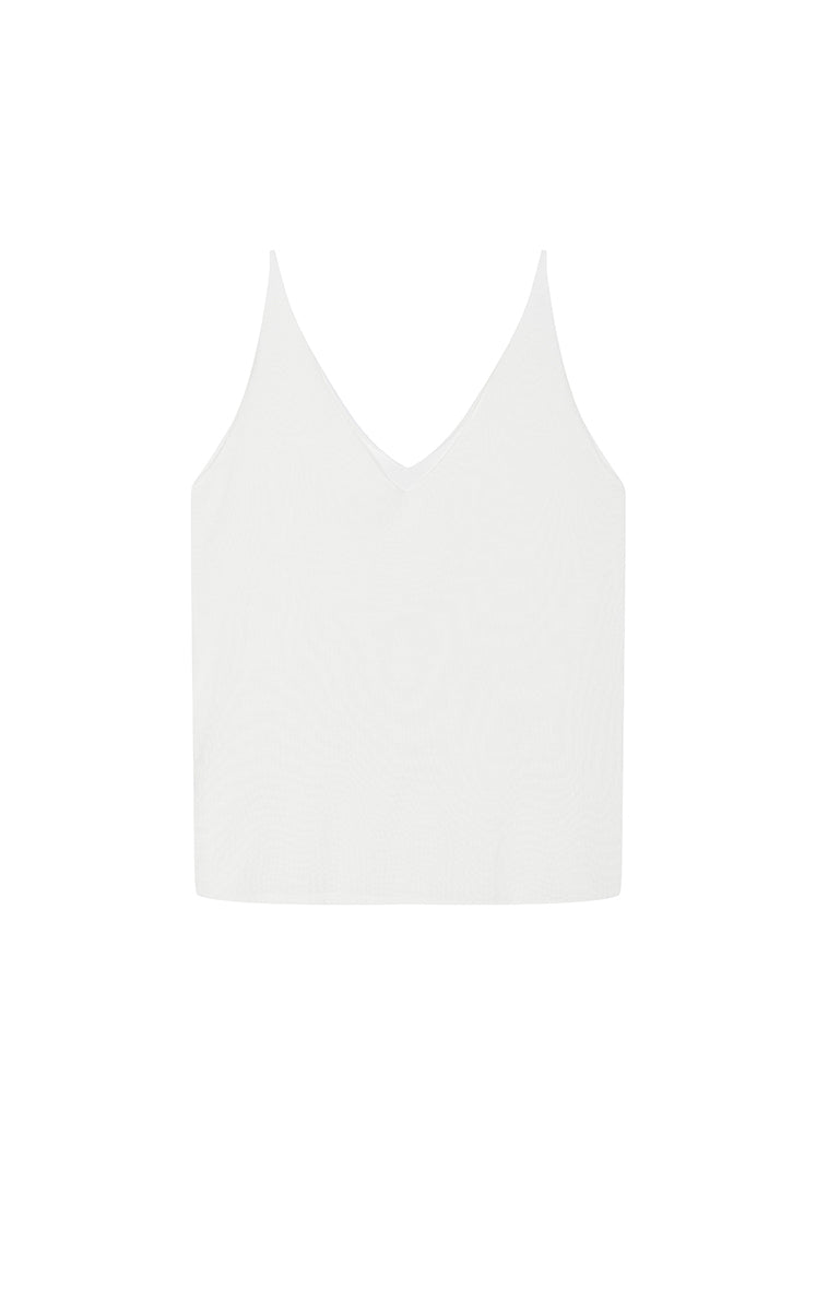 Top / JNBY Silk Knit V-Neck Camisole Off White-1
