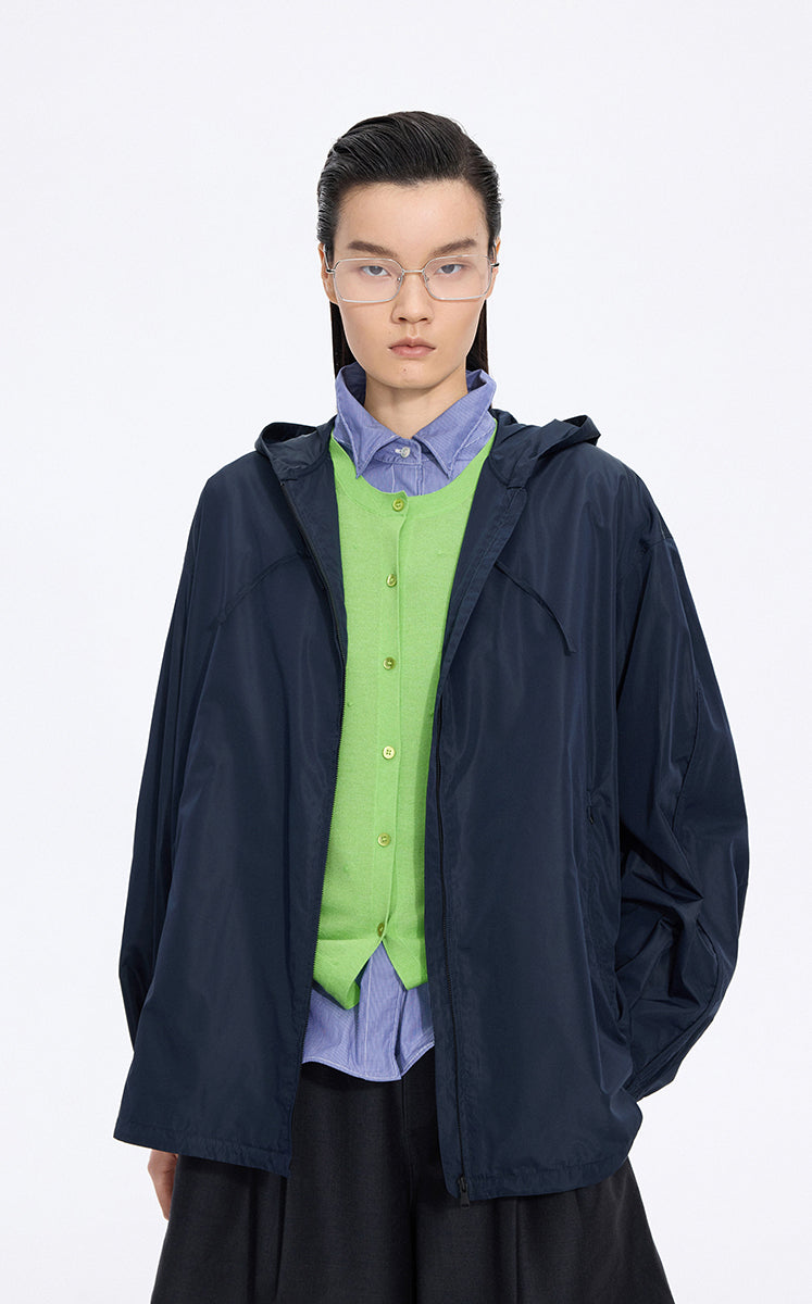 Trench Coat / JNBY Taffeta Oversized Hooded Short Trench