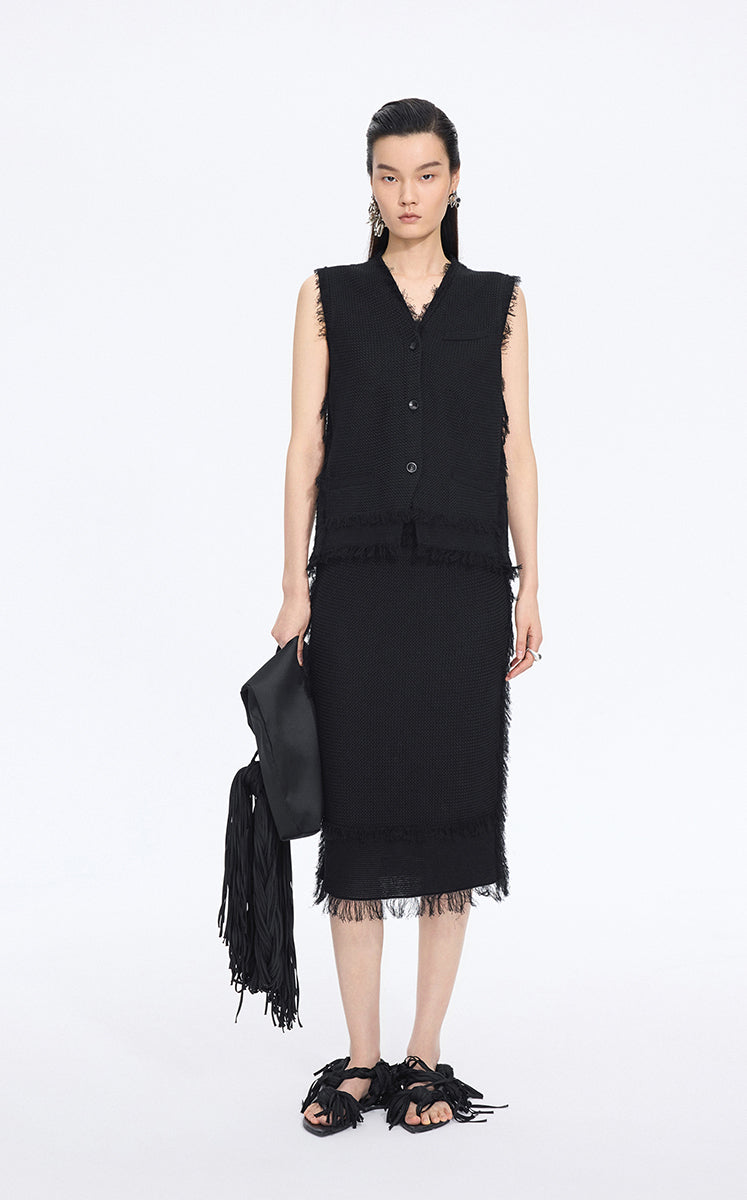 Vest / JNBY Cotton Knit Layering Vest Black