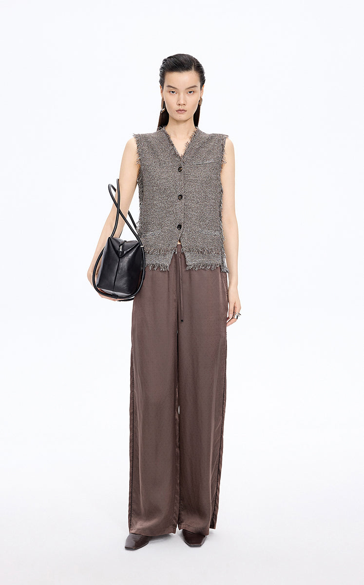 Vest / JNBY Cotton Knit Layering Vest Brown Marl