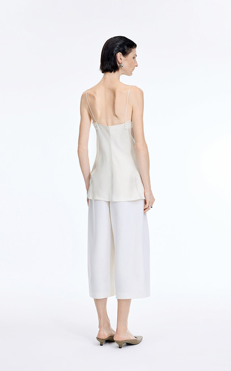 Vest / JNBY Lace Trim Acetate Blend Camisole Tank