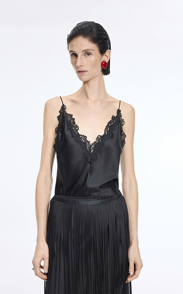 Vest / JNBY Lace Trim Acetate Blend Camisole Tank