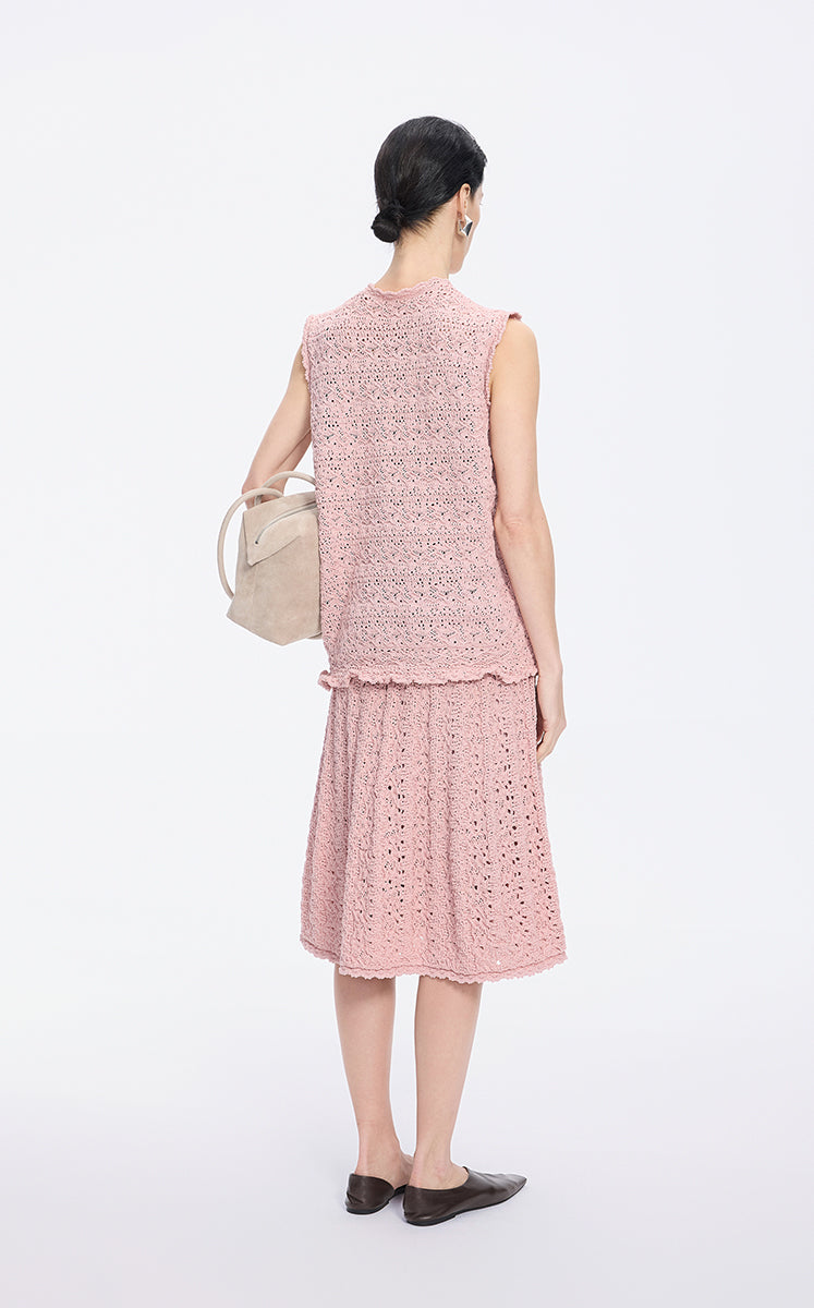 Vest / JNBY T-shaped Textured Stretch Knit Vest